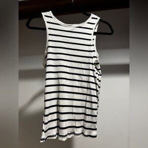 H&M Black and White Striped Tank Top